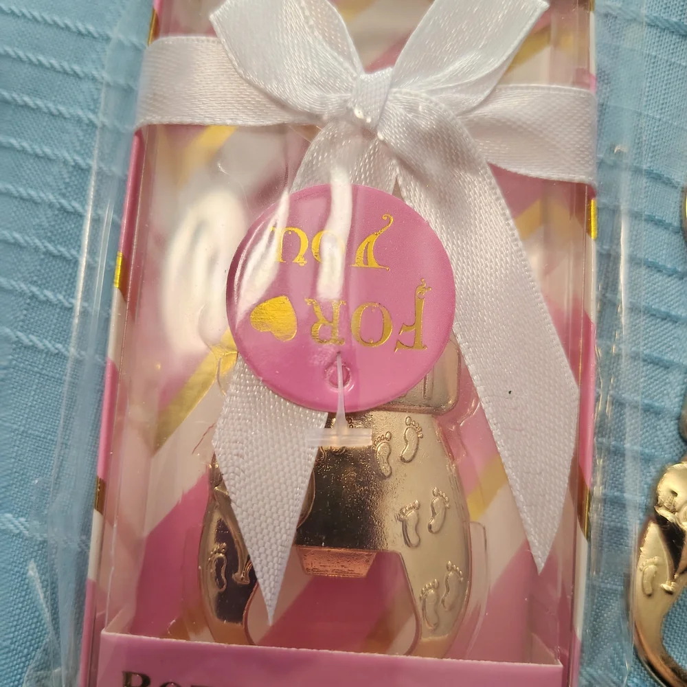 Gold Baby Girl Keychain